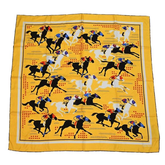 Miu Miu Scarf Yellow P101/2019/37036/5FF001/2DH7 #TU Small Good 166932 - Picture 1 of 4